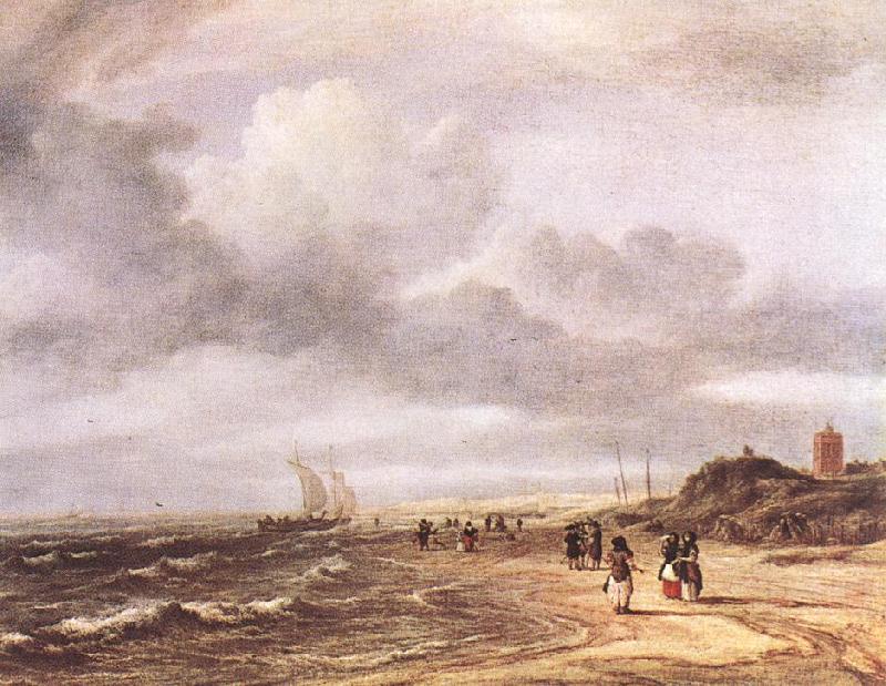 RUISDAEL, Jacob Isaackszon van The Shore at Egmond-an-Zee  d oil painting image